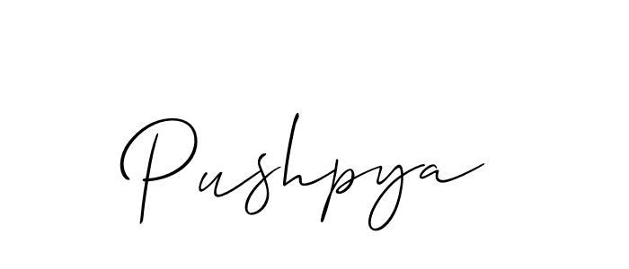 Once you've used our free online signature maker to create your best signature Allison_Script style, it's time to enjoy all of the benefits that Pushpya name signing documents. Pushpya signature style 2 images and pictures png