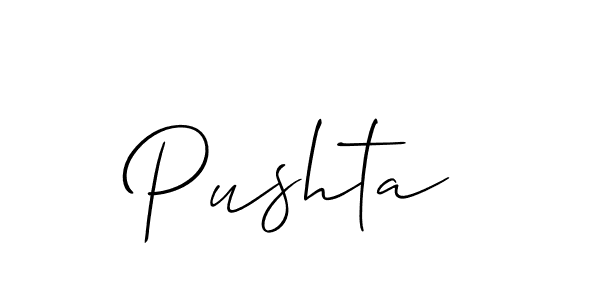 You should practise on your own different ways (Allison_Script) to write your name (Pushta) in signature. don't let someone else do it for you. Pushta signature style 2 images and pictures png
