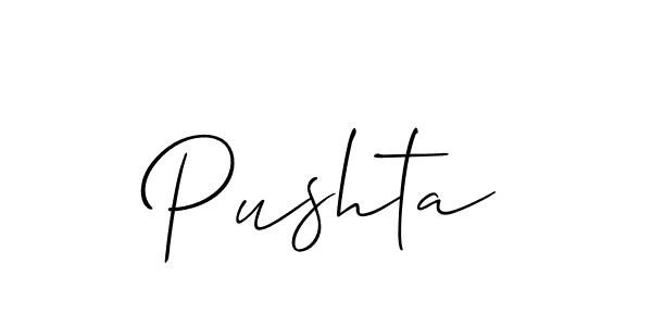 You should practise on your own different ways (Allison_Script) to write your name (Pushta) in signature. don't let someone else do it for you. Pushta signature style 2 images and pictures png