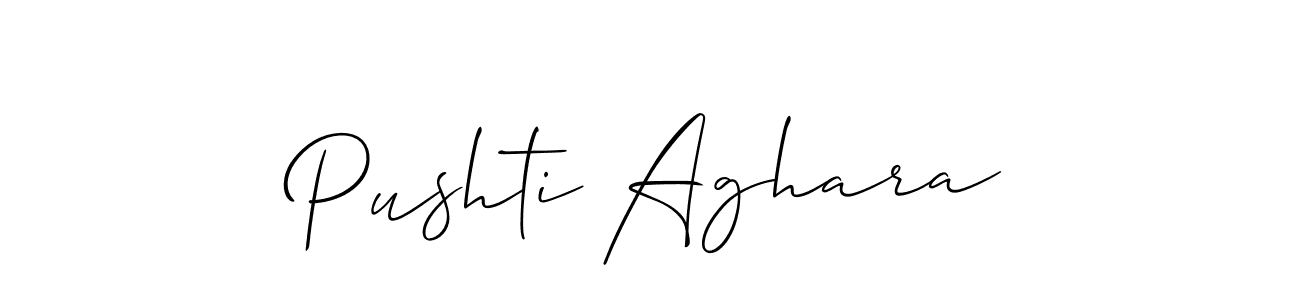 Make a short Pushti Aghara signature style. Manage your documents anywhere anytime using Allison_Script. Create and add eSignatures, submit forms, share and send files easily. Pushti Aghara signature style 2 images and pictures png