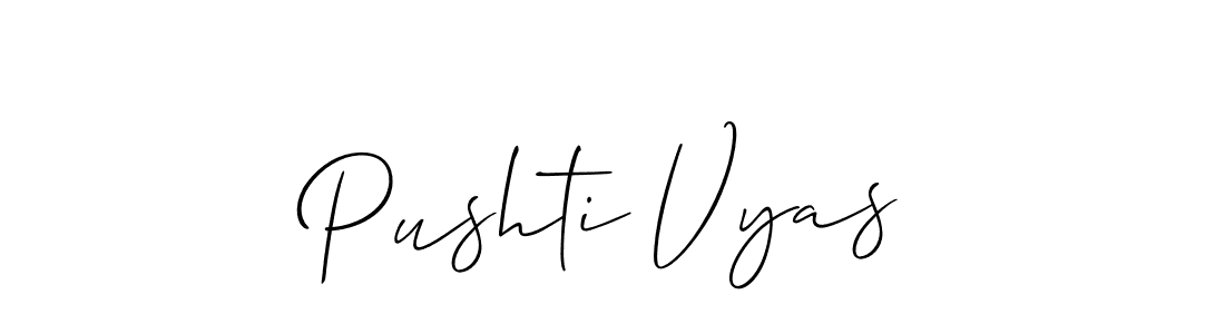 Make a beautiful signature design for name Pushti Vyas. Use this online signature maker to create a handwritten signature for free. Pushti Vyas signature style 2 images and pictures png