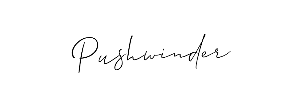 It looks lik you need a new signature style for name Pushwinder. Design unique handwritten (Allison_Script) signature with our free signature maker in just a few clicks. Pushwinder signature style 2 images and pictures png