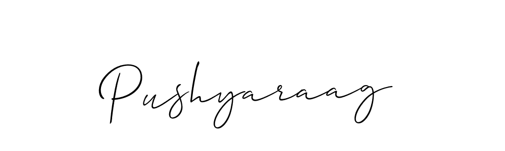 Pushyaraag stylish signature style. Best Handwritten Sign (Allison_Script) for my name. Handwritten Signature Collection Ideas for my name Pushyaraag. Pushyaraag signature style 2 images and pictures png