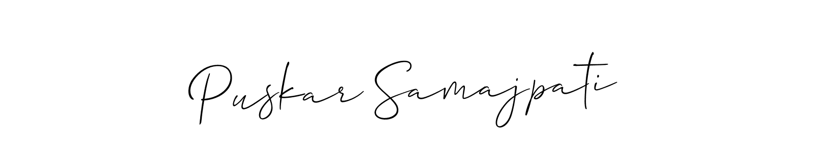 Make a short Puskar Samajpati signature style. Manage your documents anywhere anytime using Allison_Script. Create and add eSignatures, submit forms, share and send files easily. Puskar Samajpati signature style 2 images and pictures png