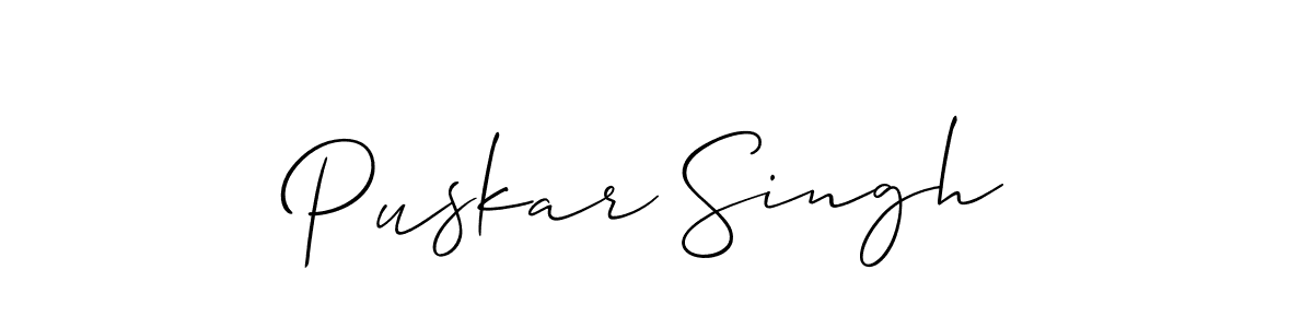 Also we have Puskar Singh name is the best signature style. Create professional handwritten signature collection using Allison_Script autograph style. Puskar Singh signature style 2 images and pictures png