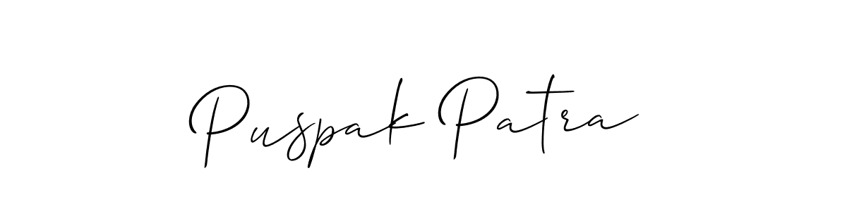It looks lik you need a new signature style for name Puspak Patra. Design unique handwritten (Allison_Script) signature with our free signature maker in just a few clicks. Puspak Patra signature style 2 images and pictures png