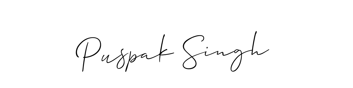 This is the best signature style for the Puspak Singh name. Also you like these signature font (Allison_Script). Mix name signature. Puspak Singh signature style 2 images and pictures png