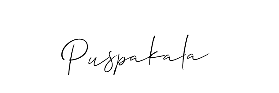 It looks lik you need a new signature style for name Puspakala. Design unique handwritten (Allison_Script) signature with our free signature maker in just a few clicks. Puspakala signature style 2 images and pictures png