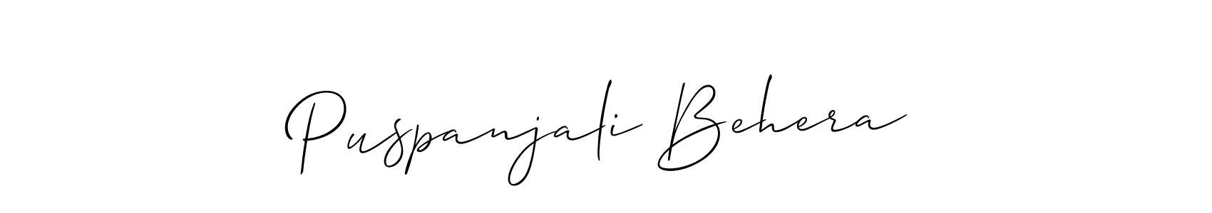 You can use this online signature creator to create a handwritten signature for the name Puspanjali Behera. This is the best online autograph maker. Puspanjali Behera signature style 2 images and pictures png