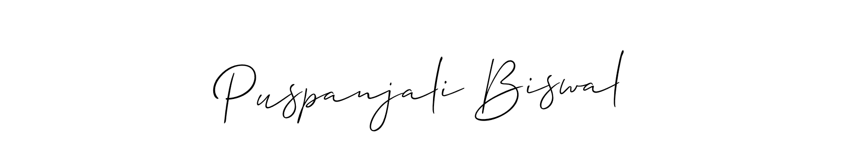 This is the best signature style for the Puspanjali Biswal name. Also you like these signature font (Allison_Script). Mix name signature. Puspanjali Biswal signature style 2 images and pictures png