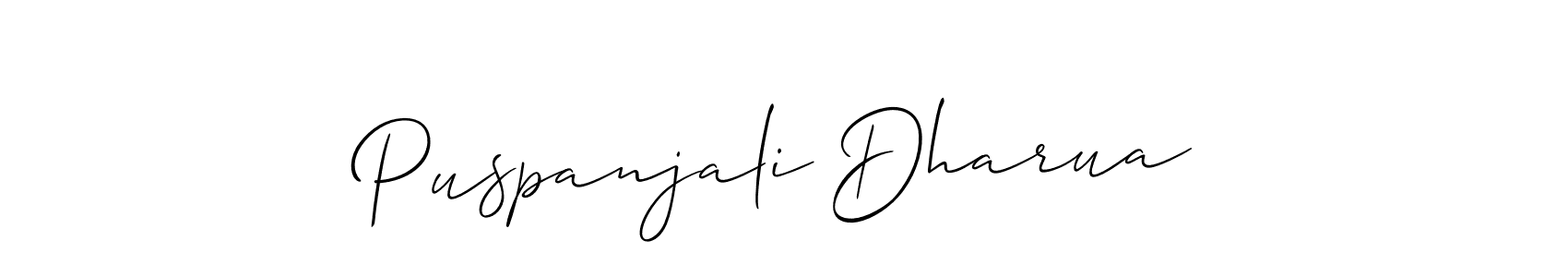 You can use this online signature creator to create a handwritten signature for the name Puspanjali Dharua. This is the best online autograph maker. Puspanjali Dharua signature style 2 images and pictures png