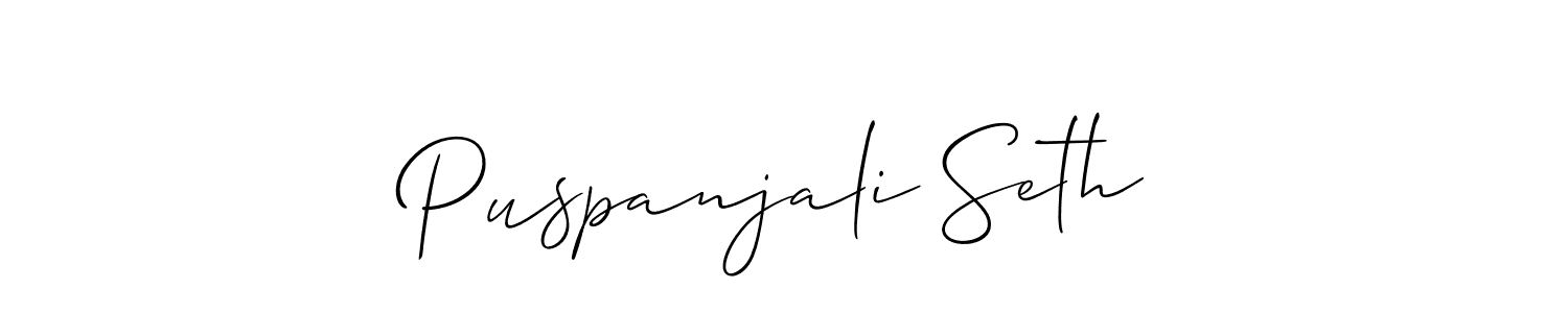 You can use this online signature creator to create a handwritten signature for the name Puspanjali Seth. This is the best online autograph maker. Puspanjali Seth signature style 2 images and pictures png