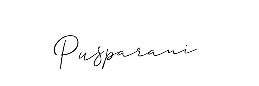 Design your own signature with our free online signature maker. With this signature software, you can create a handwritten (Allison_Script) signature for name Pusparani. Pusparani signature style 2 images and pictures png