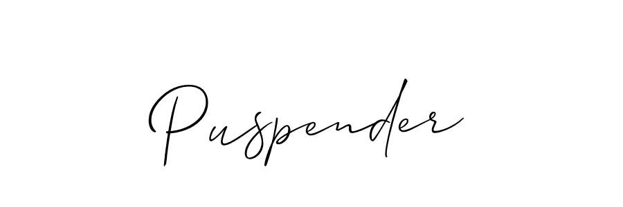 Similarly Allison_Script is the best handwritten signature design. Signature creator online .You can use it as an online autograph creator for name Puspender. Puspender signature style 2 images and pictures png