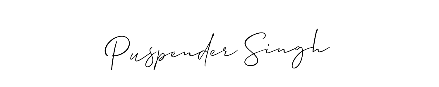 if you are searching for the best signature style for your name Puspender Singh. so please give up your signature search. here we have designed multiple signature styles  using Allison_Script. Puspender Singh signature style 2 images and pictures png