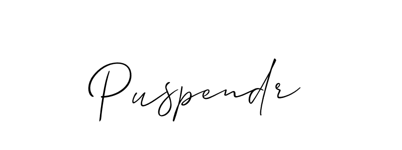Also You can easily find your signature by using the search form. We will create Puspendr name handwritten signature images for you free of cost using Allison_Script sign style. Puspendr signature style 2 images and pictures png