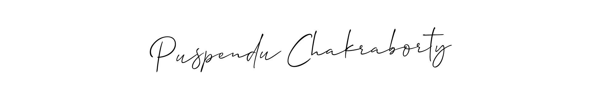 if you are searching for the best signature style for your name Puspendu Chakraborty. so please give up your signature search. here we have designed multiple signature styles  using Allison_Script. Puspendu Chakraborty signature style 2 images and pictures png