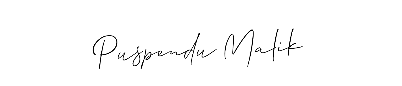 Similarly Allison_Script is the best handwritten signature design. Signature creator online .You can use it as an online autograph creator for name Puspendu Malik. Puspendu Malik signature style 2 images and pictures png