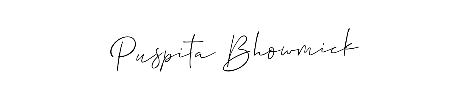 How to make Puspita Bhowmick signature? Allison_Script is a professional autograph style. Create handwritten signature for Puspita Bhowmick name. Puspita Bhowmick signature style 2 images and pictures png