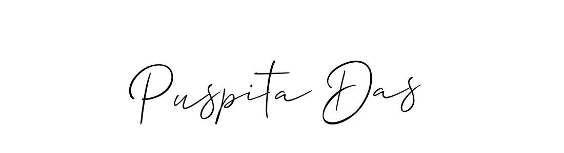 Also we have Puspita Das name is the best signature style. Create professional handwritten signature collection using Allison_Script autograph style. Puspita Das signature style 2 images and pictures png