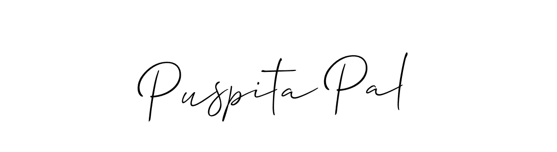 It looks lik you need a new signature style for name Puspita Pal. Design unique handwritten (Allison_Script) signature with our free signature maker in just a few clicks. Puspita Pal signature style 2 images and pictures png