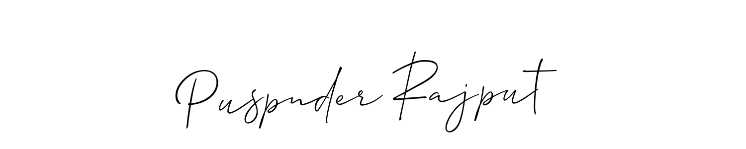 The best way (Allison_Script) to make a short signature is to pick only two or three words in your name. The name Puspnder Rajput include a total of six letters. For converting this name. Puspnder Rajput signature style 2 images and pictures png
