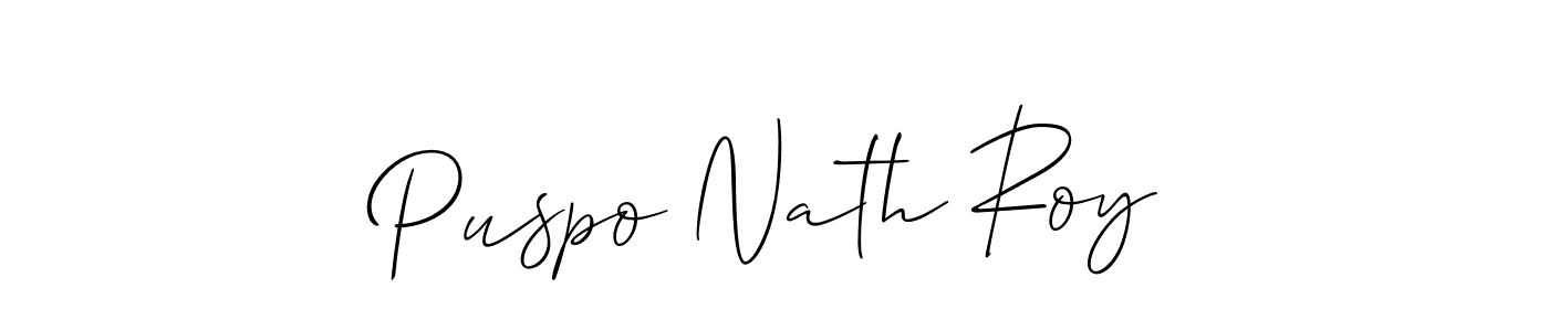 if you are searching for the best signature style for your name Puspo Nath Roy. so please give up your signature search. here we have designed multiple signature styles  using Allison_Script. Puspo Nath Roy signature style 2 images and pictures png