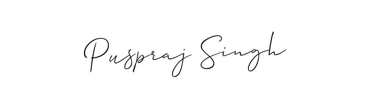 Use a signature maker to create a handwritten signature online. With this signature software, you can design (Allison_Script) your own signature for name Puspraj Singh. Puspraj Singh signature style 2 images and pictures png