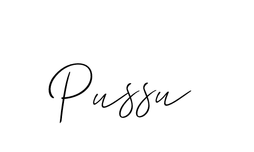 The best way (Allison_Script) to make a short signature is to pick only two or three words in your name. The name Pussu include a total of six letters. For converting this name. Pussu signature style 2 images and pictures png