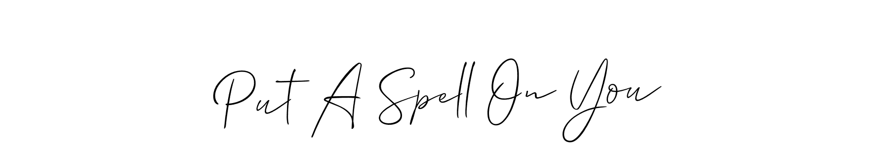 Make a beautiful signature design for name Put A Spell On You. With this signature (Allison_Script) style, you can create a handwritten signature for free. Put A Spell On You signature style 2 images and pictures png