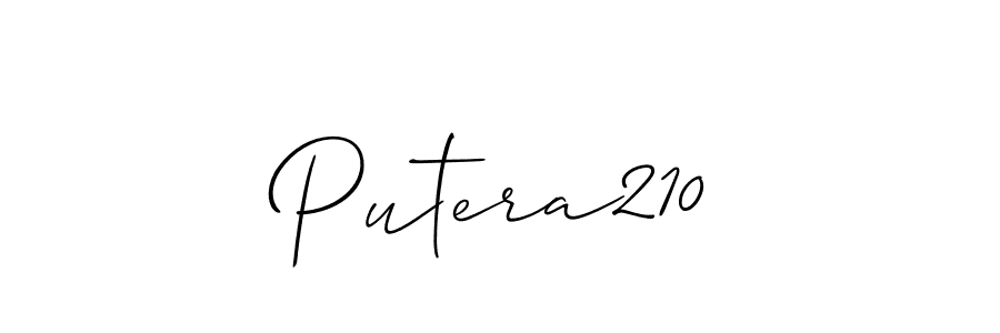 Design your own signature with our free online signature maker. With this signature software, you can create a handwritten (Allison_Script) signature for name Putera210. Putera210 signature style 2 images and pictures png