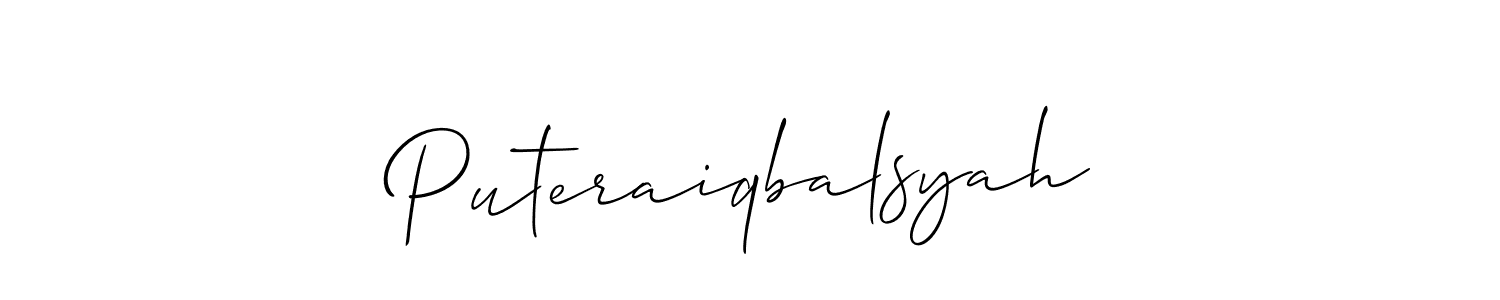 It looks lik you need a new signature style for name Puteraiqbalsyah. Design unique handwritten (Allison_Script) signature with our free signature maker in just a few clicks. Puteraiqbalsyah signature style 2 images and pictures png