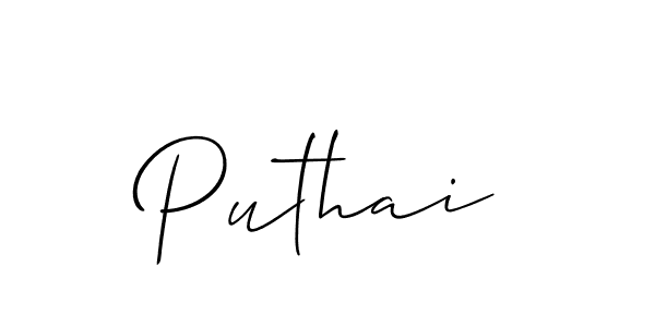 Also we have Puthai name is the best signature style. Create professional handwritten signature collection using Allison_Script autograph style. Puthai signature style 2 images and pictures png