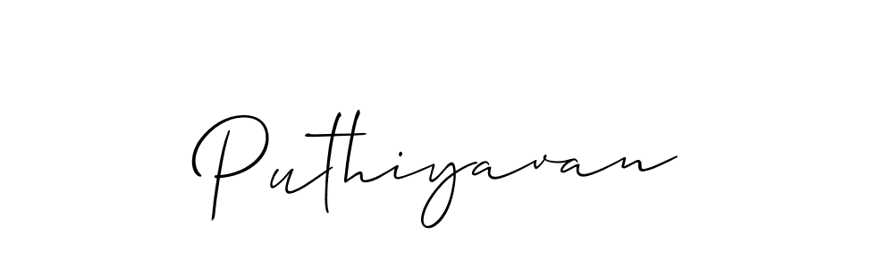 Similarly Allison_Script is the best handwritten signature design. Signature creator online .You can use it as an online autograph creator for name Puthiyavan. Puthiyavan signature style 2 images and pictures png