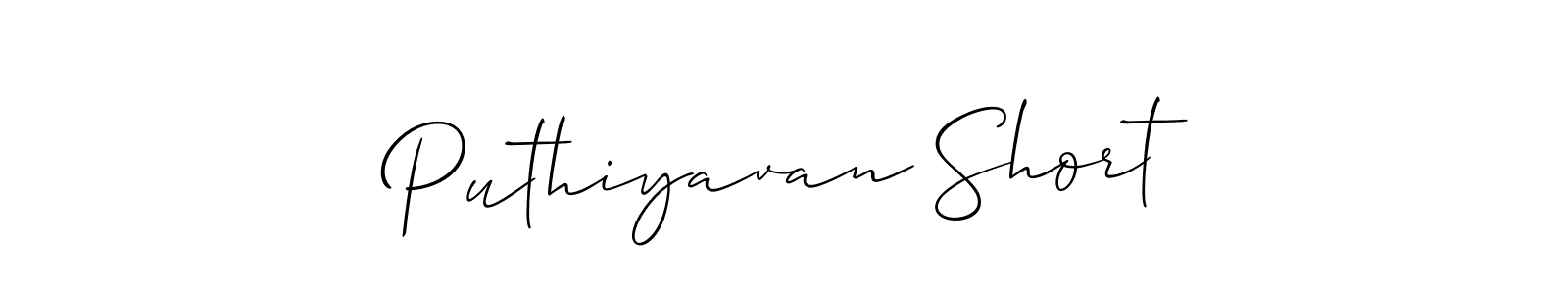 Use a signature maker to create a handwritten signature online. With this signature software, you can design (Allison_Script) your own signature for name Puthiyavan Short. Puthiyavan Short signature style 2 images and pictures png