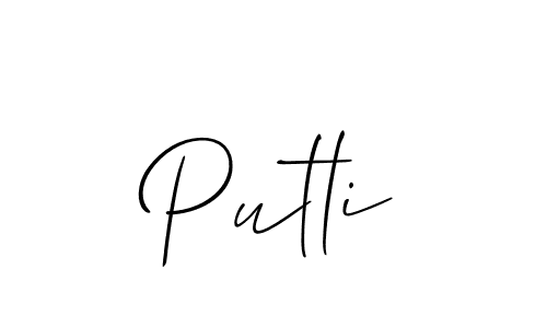 Putli stylish signature style. Best Handwritten Sign (Allison_Script) for my name. Handwritten Signature Collection Ideas for my name Putli. Putli signature style 2 images and pictures png
