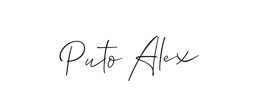 The best way (Allison_Script) to make a short signature is to pick only two or three words in your name. The name Puto Alex include a total of six letters. For converting this name. Puto Alex signature style 2 images and pictures png