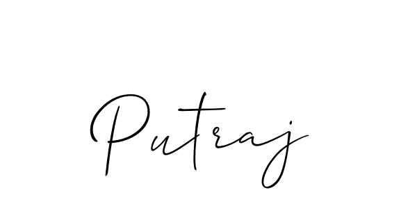 Make a beautiful signature design for name Putraj. With this signature (Allison_Script) style, you can create a handwritten signature for free. Putraj signature style 2 images and pictures png