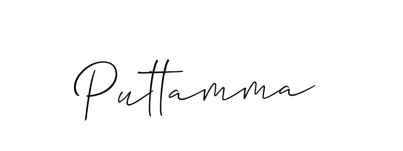 Similarly Allison_Script is the best handwritten signature design. Signature creator online .You can use it as an online autograph creator for name Puttamma. Puttamma signature style 2 images and pictures png