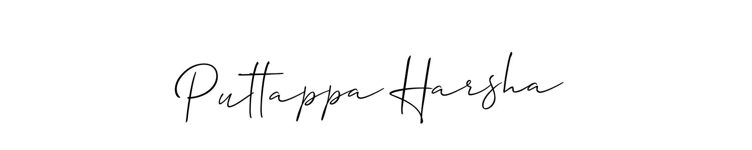 This is the best signature style for the Puttappa Harsha name. Also you like these signature font (Allison_Script). Mix name signature. Puttappa Harsha signature style 2 images and pictures png