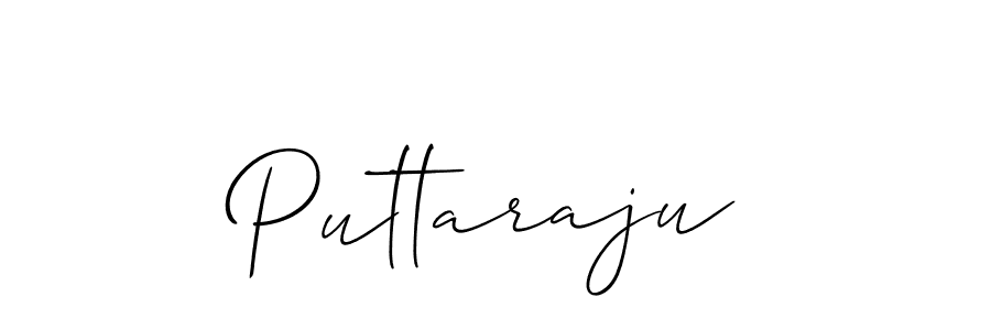 Create a beautiful signature design for name Puttaraju. With this signature (Allison_Script) fonts, you can make a handwritten signature for free. Puttaraju signature style 2 images and pictures png