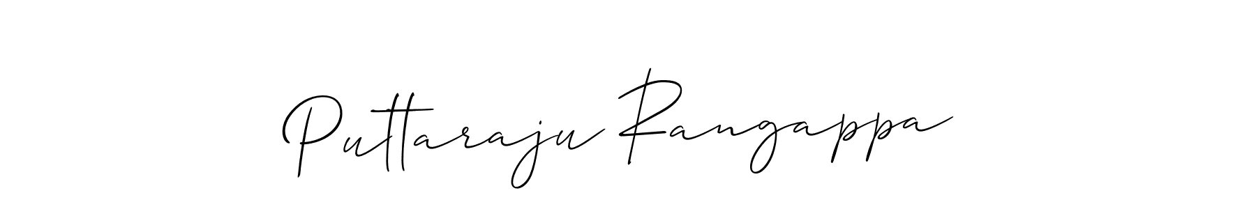 How to make Puttaraju Rangappa signature? Allison_Script is a professional autograph style. Create handwritten signature for Puttaraju Rangappa name. Puttaraju Rangappa signature style 2 images and pictures png