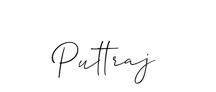Design your own signature with our free online signature maker. With this signature software, you can create a handwritten (Allison_Script) signature for name Puttraj. Puttraj signature style 2 images and pictures png