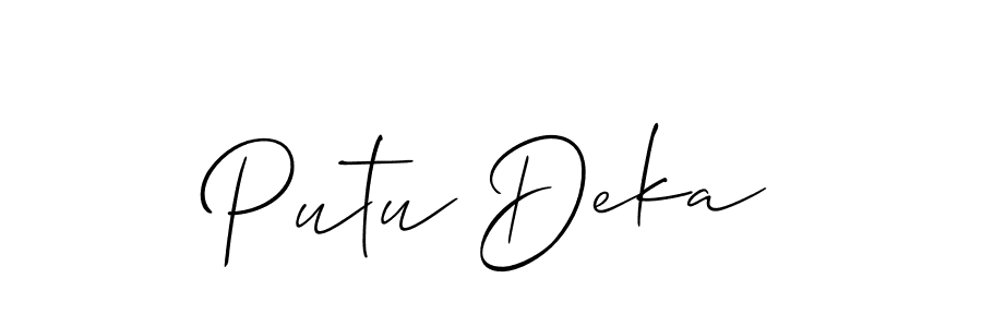 Once you've used our free online signature maker to create your best signature Allison_Script style, it's time to enjoy all of the benefits that Putu Deka name signing documents. Putu Deka signature style 2 images and pictures png
