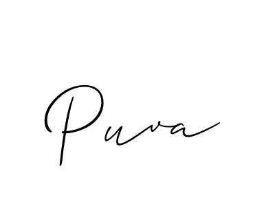 How to Draw Puva signature style? Allison_Script is a latest design signature styles for name Puva. Puva signature style 2 images and pictures png
