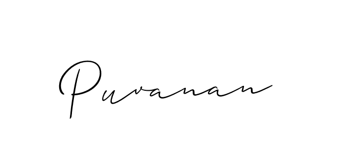 Best and Professional Signature Style for Puvanan. Allison_Script Best Signature Style Collection. Puvanan signature style 2 images and pictures png