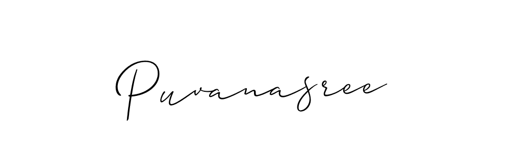 Also we have Puvanasree name is the best signature style. Create professional handwritten signature collection using Allison_Script autograph style. Puvanasree signature style 2 images and pictures png