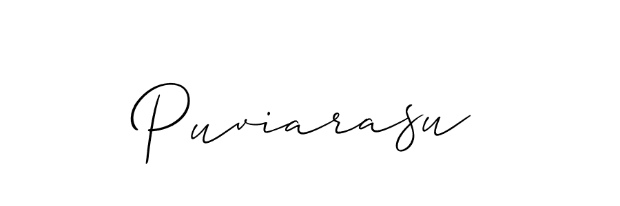 The best way (Allison_Script) to make a short signature is to pick only two or three words in your name. The name Puviarasu include a total of six letters. For converting this name. Puviarasu signature style 2 images and pictures png