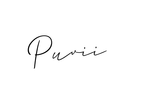 How to make Puvii name signature. Use Allison_Script style for creating short signs online. This is the latest handwritten sign. Puvii signature style 2 images and pictures png