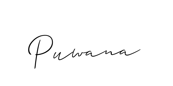 How to make Puwana signature? Allison_Script is a professional autograph style. Create handwritten signature for Puwana name. Puwana signature style 2 images and pictures png